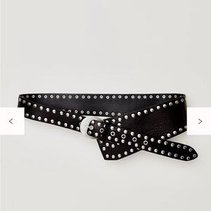 Jagger Studded Black Leather hip Belt